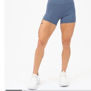 Women's Blue High-Waisted Shorts